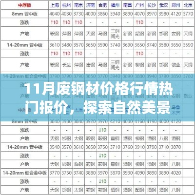 11月废钢材价格行情与心灵宁静之旅,热门报价与自然美景探索