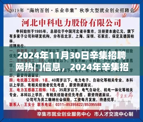 2024年辛集招聘网热门信息概览，11月30日更新