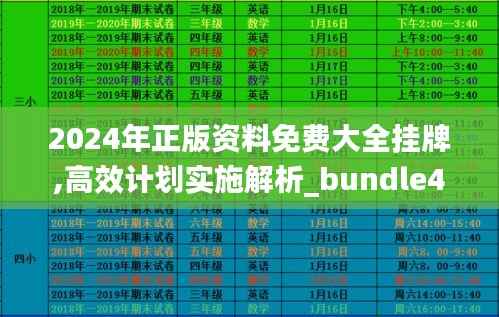 2024年正版资料免费大全挂牌,高效计划实施解析_bundle4.263