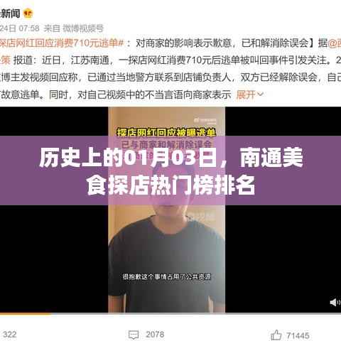 南通美食探店热门榜,历史一月三日榜单出炉