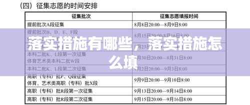 落实措施有哪些,落实措施怎么填